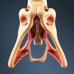 A highly detailed 3D illustration of human nasal cartilages, showcasing the anterior view and the nasal septum