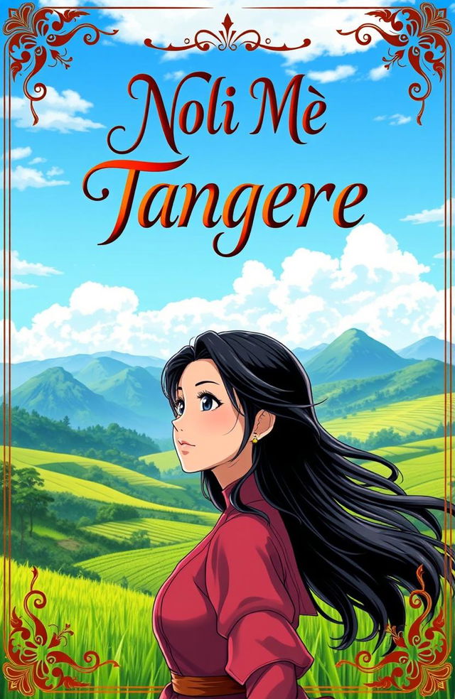 A vibrant and eye-catching anime-style book cover for "Noli Me Tangere"