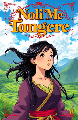 A vibrant and eye-catching anime-style book cover for "Noli Me Tangere"