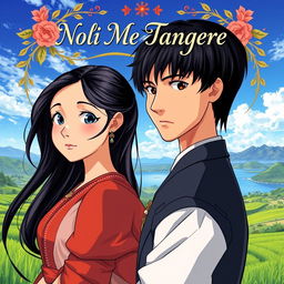 A captivating anime-style book cover for "Noli Me Tangere" by Dr