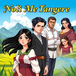 An engaging anime-style book cover for "Noli Me Tangere" by Dr