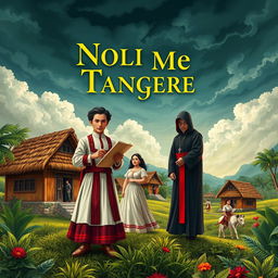 A captivating book cover inspired by 'Noli Me Tangere' by Dr