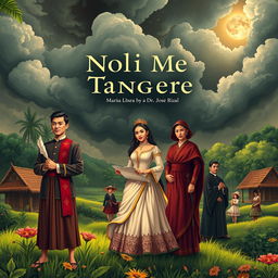A captivating book cover inspired by 'Noli Me Tangere' by Dr