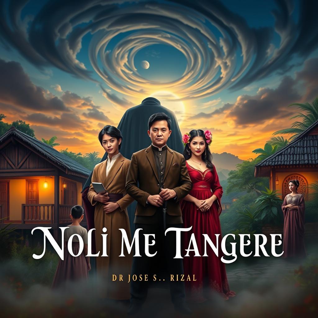 An enchanting book cover design for 'Noli Me Tangere' by Dr