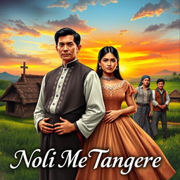 An artistic book cover for 'Noli Me Tangere' by Dr