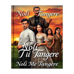 An artistic book cover for 'Noli Me Tangere' by Dr