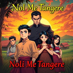 An eye-catching anime-style book cover for 'Noli Me Tangere' by Dr