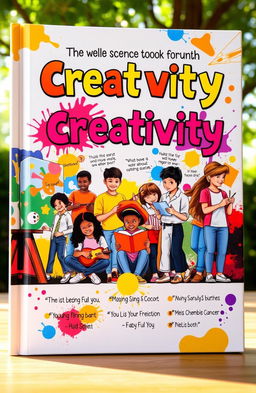 A vibrant and colorful book cover depicting the essence of youthful creativity