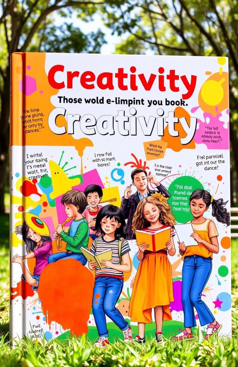 A vibrant and colorful book cover depicting the essence of youthful creativity