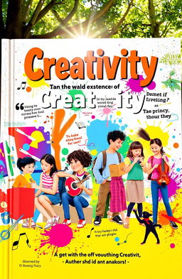 A vibrant and colorful book cover depicting the essence of youthful creativity