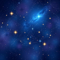 A stunning digital artwork featuring a vast starry night sky, filled with countless shimmering stars and swirling galaxies