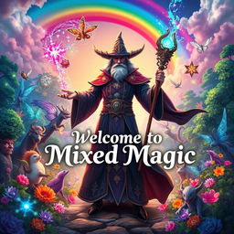 A visually stunning thumbnail showcasing a mystical world of mixed magic