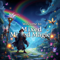 A visually stunning thumbnail showcasing a mystical world of mixed magic