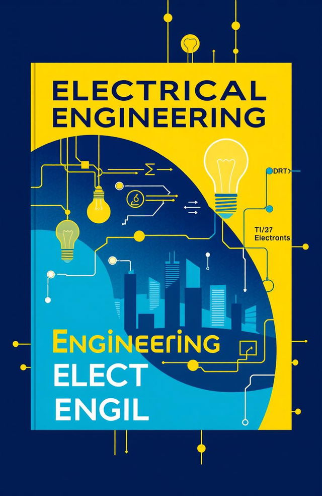 A detailed and visually engaging cover design for an electrical engineering textbook