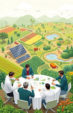 A comprehensive guide layout for planning a successful food estate, incorporating diverse elements such as policy perspectives, advanced technology applications, and sustainable practices