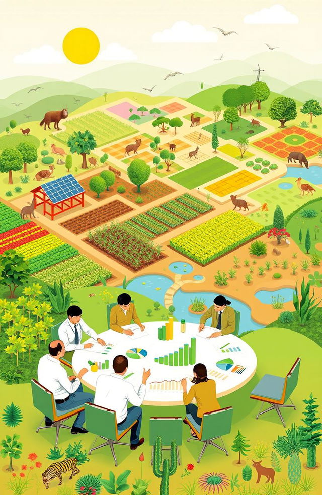 A comprehensive guide layout for planning a successful food estate, incorporating diverse elements such as policy perspectives, advanced technology applications, and sustainable practices