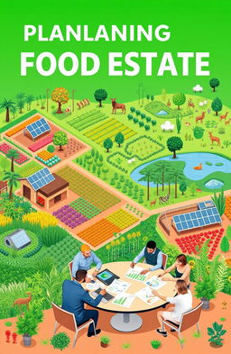 A comprehensive guide layout for planning a successful food estate, incorporating diverse elements such as policy perspectives, advanced technology applications, and sustainable practices