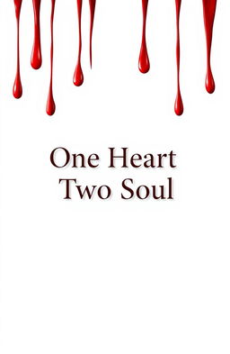 A minimalist romantic book cover design featuring a stark white background with striking red drops of blood running down from the top, creating a dramatic contrast