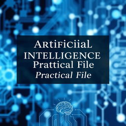 A cover page design titled 'Artificial Intelligence Practical File' prominently displayed in an elegant and modern font