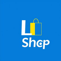 A logo design for a shop named 'LS Shop'