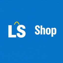 A logo design for a shop named 'LS Shop'