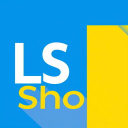 A logo design for a shop named 'LS Shop'