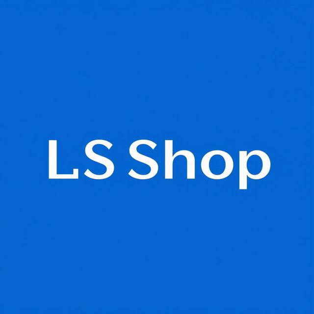 A logo design for a shop named 'LS Shop'