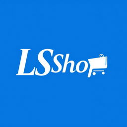 A logo design for a shop named 'LS Shop'