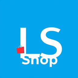 A logo design for a shop named 'LS Shop'