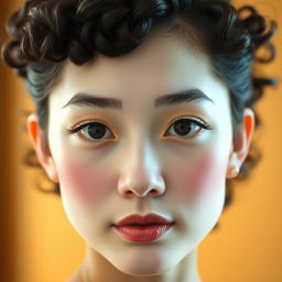 A beautiful portrait showcasing an individual with striking physical characteristics