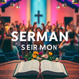 A visually striking thumbnail for a sermon, featuring a dynamic church setting with vibrant colors
