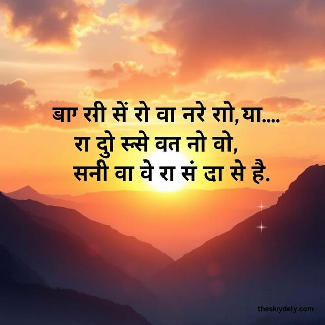 Create a vibrant and eye-catching thumbnail that features the motivational quote in Hindi: 'आपके पास सिर्फ एक जीवन है, इसे अपनी इच्छाओं और लक्ष्यों को पाने के लिए जीएं' prominently displayed