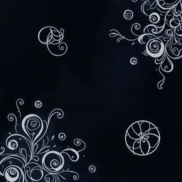 A dark abstract background featuring soft, blended shades of black, deep blue, and hints of dark purple, creating an overall moody atmosphere