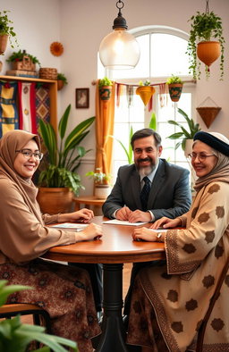 The role of psychology in forming religious tolerance attitudes in multicultural communities, showcasing diverse individuals engaging in interfaith dialogues