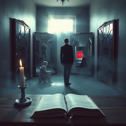 A visually stunning and thought-provoking scene depicting a poetic representation of shame, using contrasting colors to evoke deep emotions
