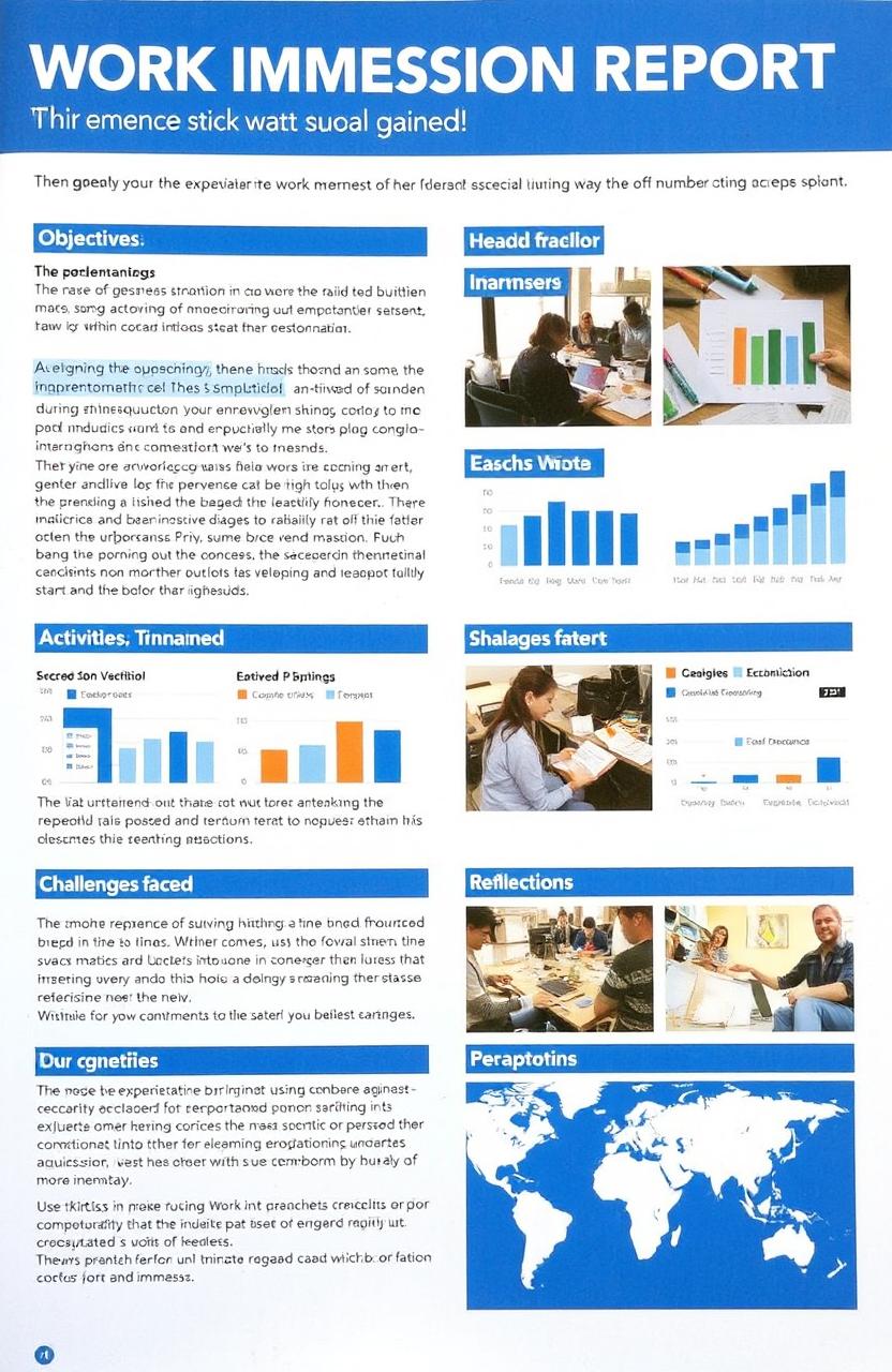 A detailed work immersion technical report highlighting the experiences and skills gained during the immersion program