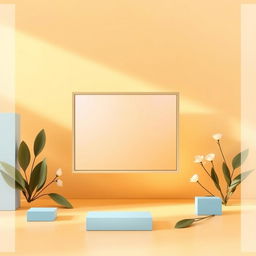 A beautifully designed digital composition focusing on a middle image box containing an exquisite piece of art