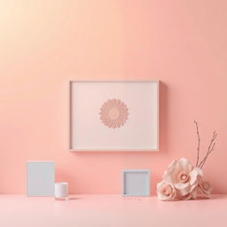 A beautifully designed digital composition focusing on a middle image box containing an exquisite piece of art