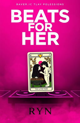 A romantic novel cover design for 'Beats for Her' by Ryn