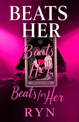 A romantic novel cover design for 'Beats for Her' by Ryn