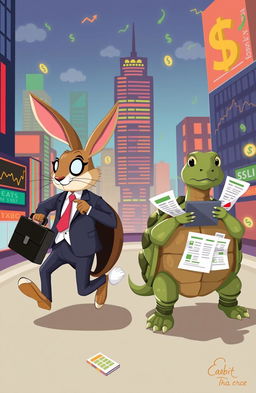 An imaginative retelling of the classic fable of the Rabbit and the Tortoise, infused with a financial theme