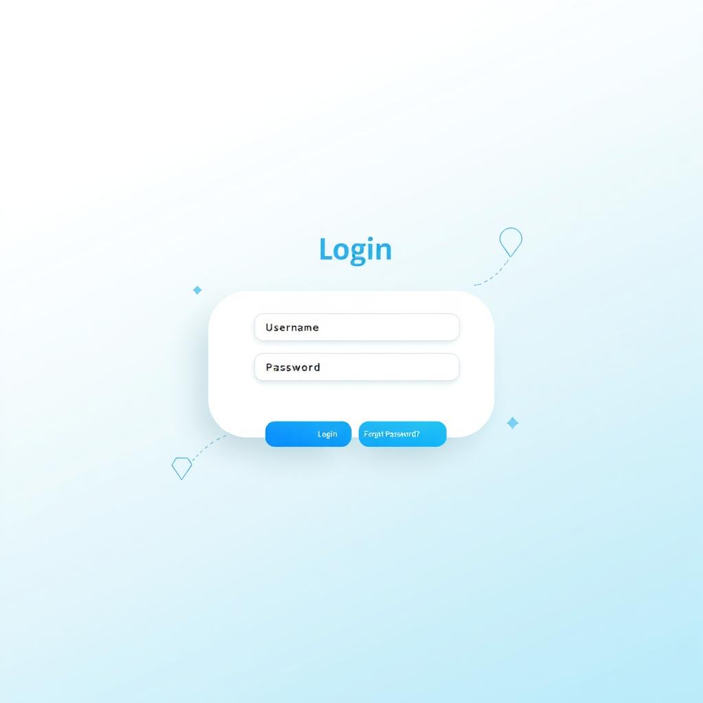 A clean and modern login page design with a minimalistic aesthetic