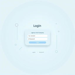 A clean and modern login page design with a minimalistic aesthetic