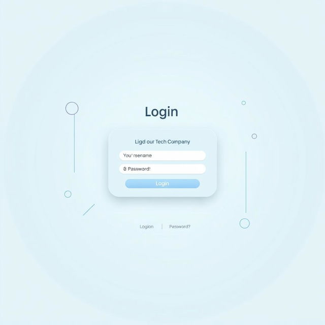 A clean and modern login page design with a minimalistic aesthetic