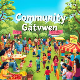 A vibrant and engaging poster showcasing a lively community gathering