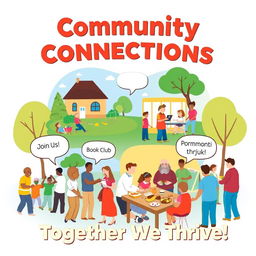A simple and eye-catching poster layout focusing on the theme of community events and activities