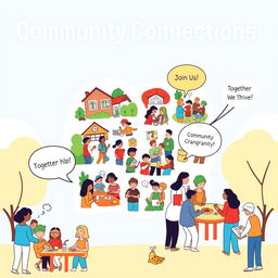 A simple and eye-catching poster layout focusing on the theme of community events and activities