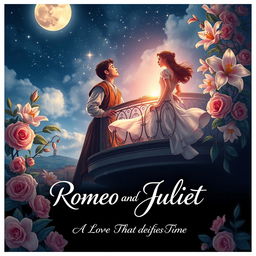 A stunning and unique movie poster for 'Romeo and Juliet', set against a romantic Verona backdrop