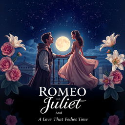 A stunning and unique movie poster for 'Romeo and Juliet', set against a romantic Verona backdrop