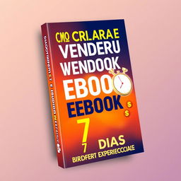 An attractive digital book cover for 'Como Criar e Vender um Ebook em 7 Dias (Mesmo Sem Experiência)'